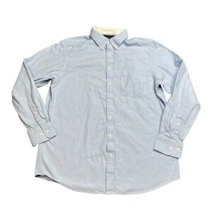 Charles Tyrwhitt Weekend Mens Large Blue Oxford Button Down Shirt Classic Fit